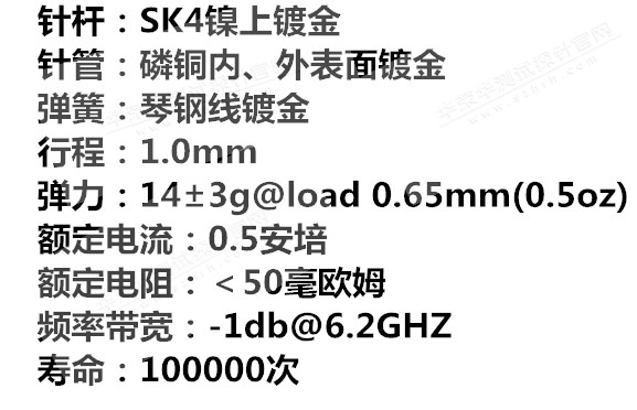 026-BJ-5.7L、BGA雙頭探針、測試探針
